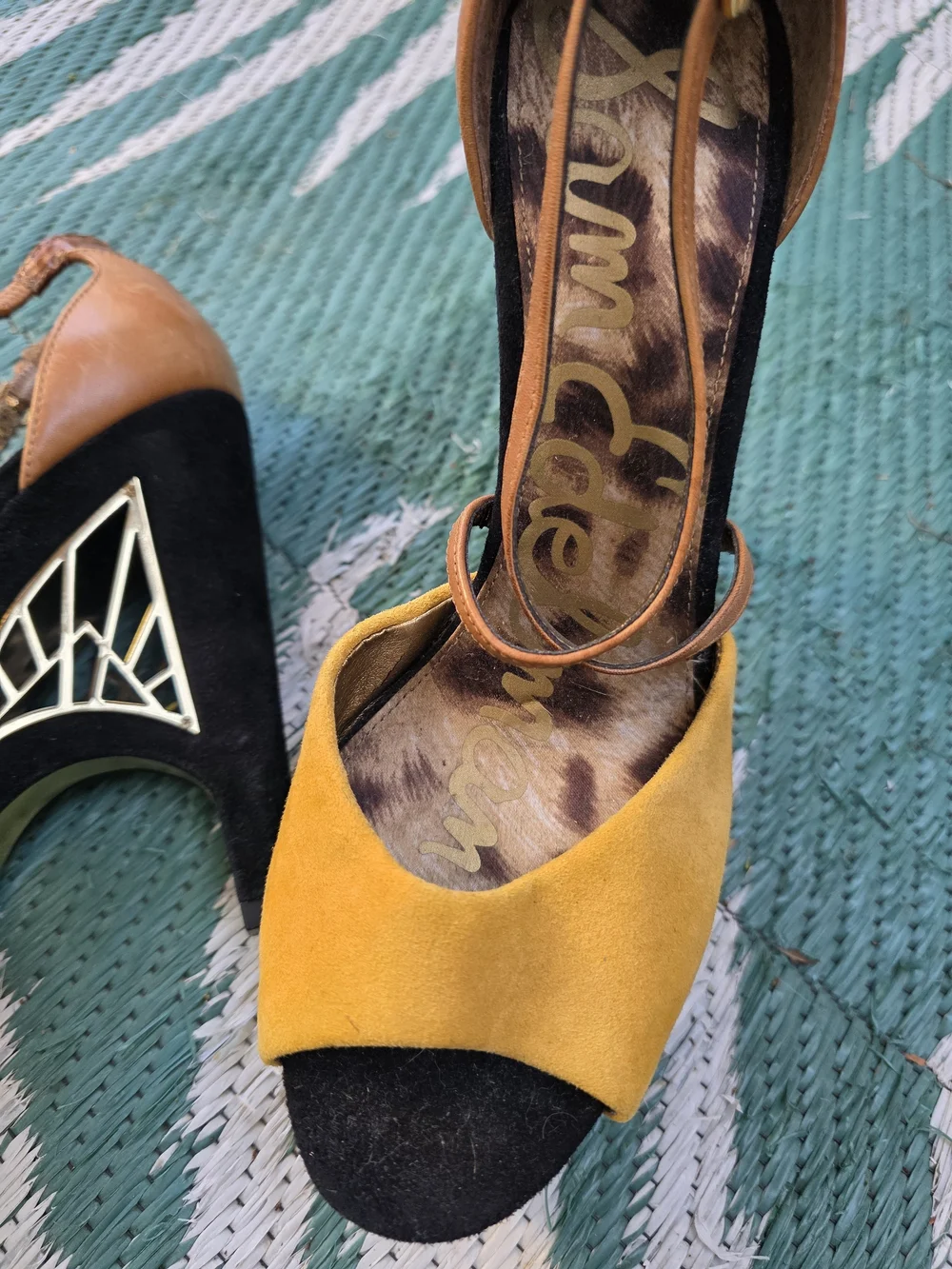 Vintage Sam Edelman Tegan Architectural Platform Heels Size 8